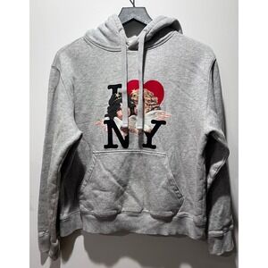Fiorucci Gray Hoodie with Red Heart